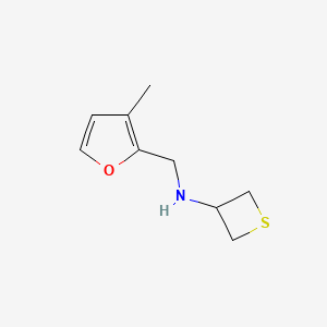 N-((3-Methylfuran-2-yl)methyl)thietan-3-amine