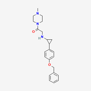 2-((2-(4-(Benzyloxy)phenyl)cyclopropyl)amino)-1-(4-methylpiperazin-1-yl)ethan-1-one