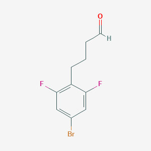 molecular formula C10H9BrF2O B12979626 4-(4-Bromo-2,6-difluorophenyl)butanal 