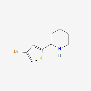 molecular formula C9H12BrNS B12979658 2-(4-Bromothiophen-2-yl)piperidine 