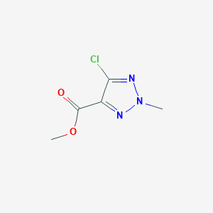 molecular formula C5H6ClN3O2 B12979689 Methyl 5-chloro-2-methyl-2H-1,2,3-triazole-4-carboxylate 