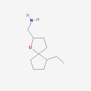 molecular formula C11H21NO B12979703 (6-Ethyl-1-oxaspiro[4.4]nonan-2-yl)methanamine 