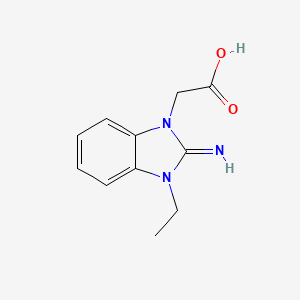 molecular formula C11H13N3O2 B1297973 (3-Ethyl-2-imino-2,3-dihydro-benzoimidazol-1-yl)-acetic acid CAS No. 462068-66-2