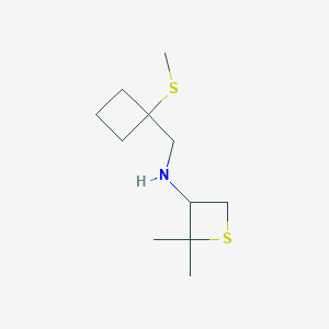 2,2-Dimethyl-N-((1-(methylthio)cyclobutyl)methyl)thietan-3-amine