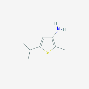 molecular formula C8H13NS B12979784 5-Isopropyl-2-methylthiophen-3-amine 