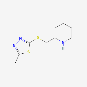 2-Methyl-5-((piperidin-2-ylmethyl)thio)-1,3,4-thiadiazole