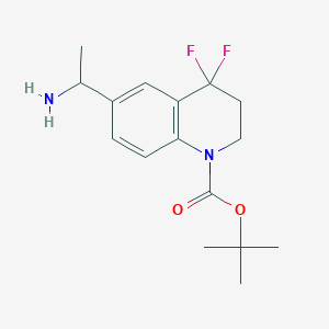 tert-Butyl 6-(1-aminoethyl)-4,4-difluoro-3,4-dihydroquinoline-1(2H)-carboxylate