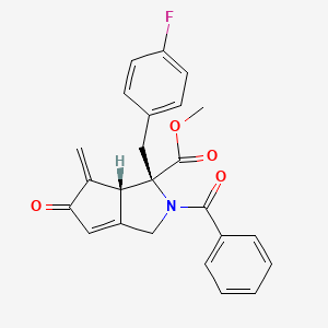 methyl (3R,3aR)-2-benzoyl-3-[(4-fluorophenyl)methyl]-4-methylidene-5-oxo-1,3a-dihydrocyclopenta[c]pyrrole-3-carboxylate