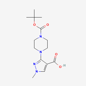 3-(4-(tert-Butoxycarbonyl)piperazin-1-yl)-1-methyl-1H-pyrazole-4-carboxylic acid