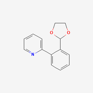 molecular formula C14H13NO2 B12979846 2-(2-(1,3-Dioxolan-2-yl)phenyl)pyridine 