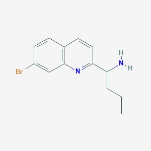 molecular formula C13H15BrN2 B12979904 1-(7-Bromoquinolin-2-yl)butan-1-amine 