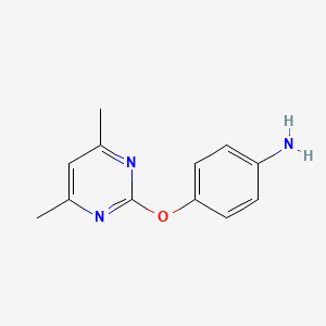 molecular formula C12H13N3O B1297992 4-[(4,6-二甲基嘧啶-2-基)氧基]苯胺 CAS No. 55749-90-1