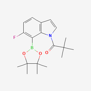 1-(6-Fluoro-7-(4,4,5,5-tetramethyl-1,3,2-dioxaborolan-2-yl)-1H-indol-1-yl)-2,2-dimethylpropan-1-one