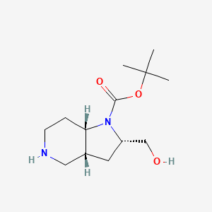 molecular formula C13H24N2O3 B12979971 Rel-tert-butyl (2S,3aR,7aS)-2-(hydroxymethyl)octahydro-1H-pyrrolo[3,2-c]pyridine-1-carboxylate 