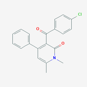 B129800 2(1H)-Pyridinone, 3-(4-chlorobenzoyl)-1,6-dimethyl-4-phenyl- CAS No. 143572-56-9