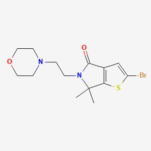 2-Bromo-6,6-dimethyl-5-(2-morpholinoethyl)-5,6-dihydro-4H-thieno[2,3-c]pyrrol-4-one