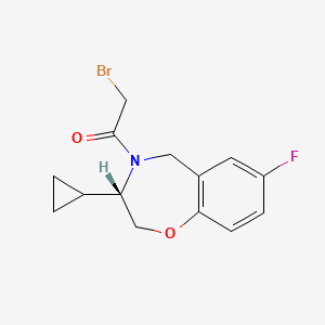 (S)-2-Bromo-1-(3-cyclopropyl-7-fluoro-2,3-dihydrobenzo[f][1,4]oxazepin-4(5H)-yl)ethan-1-one