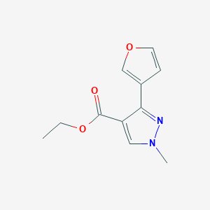 molecular formula C11H12N2O3 B12980088 Ethyl 3-(furan-3-yl)-1-methyl-1H-pyrazole-4-carboxylate 