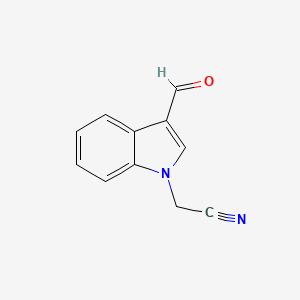 molecular formula C11H8N2O B1298009 （3-甲酰基-1H-吲哚-1-基）乙腈 CAS No. 328973-78-0