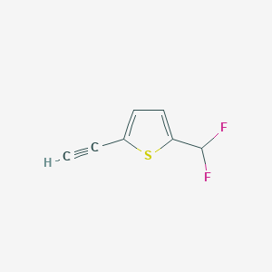 molecular formula C7H4F2S B12980090 2-(Difluoromethyl)-5-ethynylthiophene 