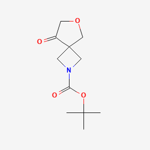 molecular formula C11H17NO4 B12980097 tert-Butyl 8-oxo-6-oxa-2-azaspiro[3.4]octane-2-carboxylate 