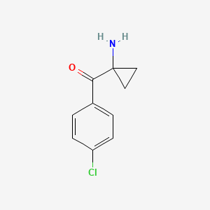 molecular formula C10H10ClNO B12980099 (1-Aminocyclopropyl)(4-chlorophenyl)methanone 