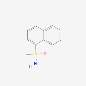 molecular formula C11H11NOS B12980119 Imino(methyl)(naphthalen-1-yl)-l6-sulfanone 