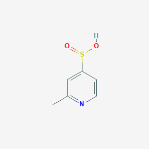 molecular formula C6H7NO2S B12980139 2-Methylpyridine-4-sulfinic acid 