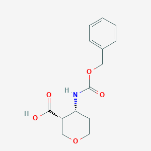 (3R,4R)-4-(((Benzyloxy)carbonyl)amino)tetrahydro-2H-pyran-3-carboxylic acid