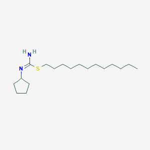 molecular formula C18H36N2S B12980196 1-Cyclopentyl-2-dodecyl-isothiourea 