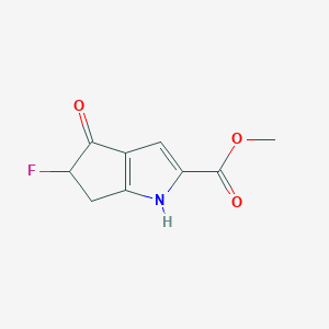 Methyl 5-fluoro-4-oxo-1,4,5,6-tetrahydrocyclopenta[b]pyrrole-2-carboxylate