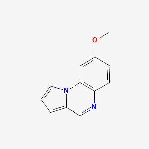 molecular formula C12H10N2O B12980306 8-Methoxypyrrolo[1,2-a]quinoxaline 