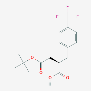 molecular formula C16H19F3O4 B12980316 (R)-4-(tert-Butoxy)-4-oxo-2-(4-(trifluoromethyl)benzyl)butanoic acid 