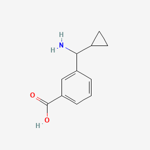 molecular formula C11H13NO2 B12980350 3-(Amino(cyclopropyl)methyl)benzoic acid 