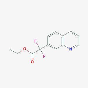 molecular formula C13H11F2NO2 B12980398 Ethyl 2,2-difluoro-2-(quinolin-7-yl)acetate 