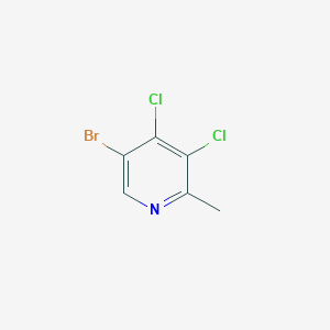 molecular formula C6H4BrCl2N B12980403 5-Bromo-3,4-dichloro-2-methylpyridine 