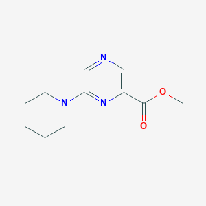 molecular formula C11H15N3O2 B12980418 Methyl 6-piperidin-1-yl-pyrazine-2-carboxylate 