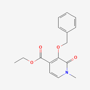 molecular formula C16H17NO4 B12980453 Ethyl 3-(benzyloxy)-1-methyl-2-oxo-1,2-dihydropyridine-4-carboxylate 