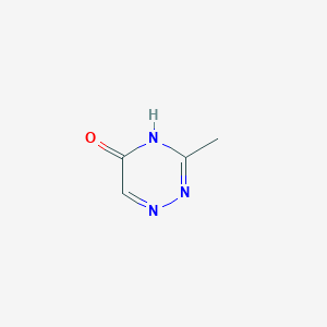 molecular formula C4H5N3O B12980457 3-Methyl-1,2,4-triazin-5(2H)-one CAS No. 33449-35-3