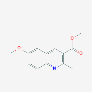 molecular formula C14H15NO3 B1298046 Ethyl 6-methoxy-2-methylquinoline-3-carboxylate CAS No. 86210-92-6