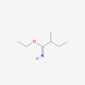 molecular formula C7H15NO B12980496 Ethyl 2-methylbutanimidate 