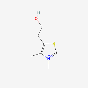 molecular formula C7H12NOS+ B12980528 Thiazolium, 5-(2-hydroxyethyl)-3,4-dimethyl- CAS No. 54379-31-6