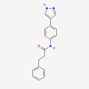 N-(4-(1H-Pyrazol-4-yl)phenyl)-3-phenylpropanamide