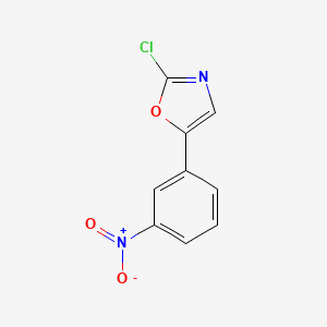 molecular formula C9H5ClN2O3 B12980627 2-Chloro-5-(3-nitrophenyl)oxazole 