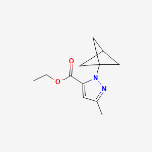 Ethyl 1-(bicyclo[1.1.1]pentan-1-yl)-3-methyl-1H-pyrazole-5-carboxylate