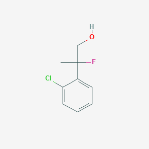 molecular formula C9H10ClFO B12980682 2-(2-Chlorophenyl)-2-fluoropropan-1-ol 