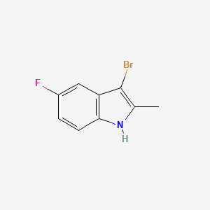 molecular formula C9H7BrFN B12980710 3-bromo-5-fluoro-2-methyl-1H-indole 