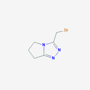 molecular formula C6H8BrN3 B12980728 3-(Bromomethyl)-6,7-dihydro-5H-pyrrolo[2,1-c][1,2,4]triazole 