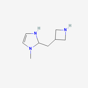 molecular formula C8H15N3 B12980747 2-(Azetidin-3-ylmethyl)-1-methyl-2,3-dihydro-1H-imidazole 