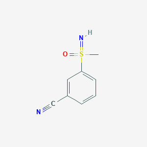 molecular formula C8H8N2OS B12980756 3-(S-Methylsulfonimidoyl)benzonitrile 